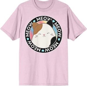 Squishmallows Meow Meow Cam Cat Pink T-Shirt NWOT official